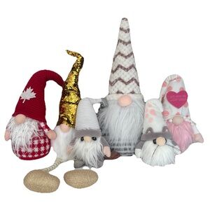 6 Gnomes Lot/ Bundle Various Sizes